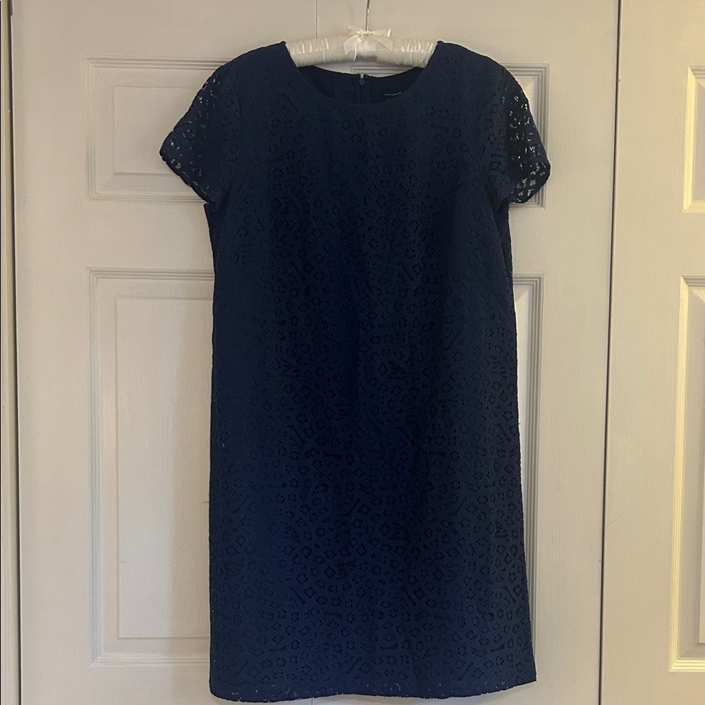 Ann Taylor Factory Navy Lace Mini Dress